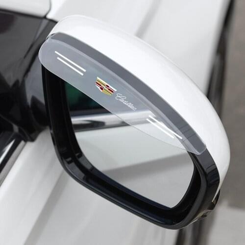PVC for Cadillac CTS ATS SRX XTS XT5 Escalade STS CT5 CT6 BLS SRX Car Rearview Mirror Rainproof Eyebrow Cover Sticker Accesories