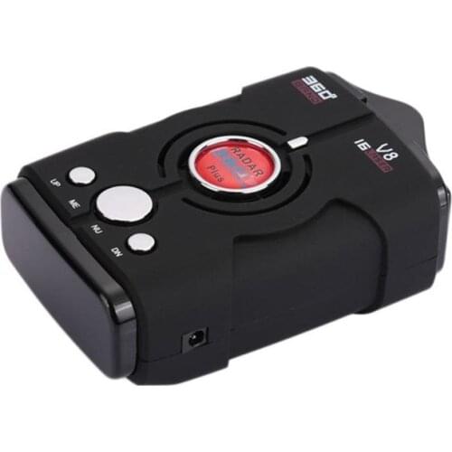 Car Radar Detector English Russian Auto 360 Degree Vehicle V8 Speed Voice Alert