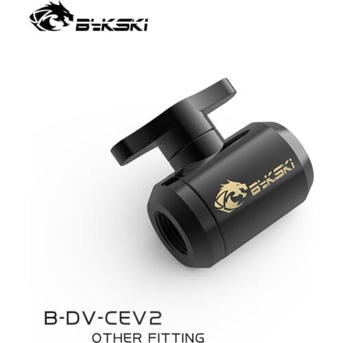 BYKSKI Water Valve Switch Double Inner G1/4 Thread Double Female Water Cooler System Computer Accessories Fitting