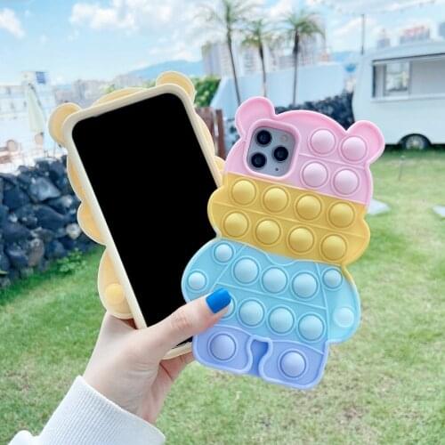 S10 S9 Plus Antistress Case Push it Bubble Reliver Stress Case Cover for Samsung A32 A51 A71 A12 A21 A20 A30 A50 S10 Note 9 Toys