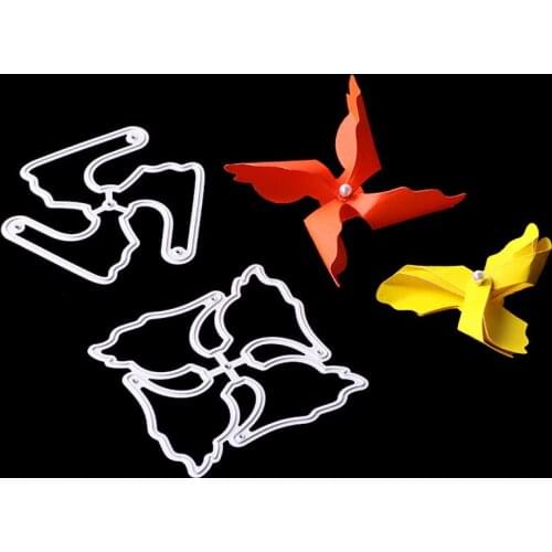 DIY Pinwheel Metal Cutting Dies for scrapbooking Stencils for Craft Paper DIY Scrapbook new dies Cut Template