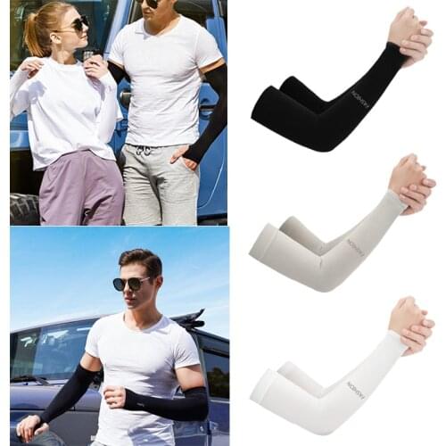 Long Gloves Sun UV Protection Hand Protector Cover Arm Sleeves Ice Silk Sunscreen Sleeves Outdoor Arm Warmer Half Finger Sleeves