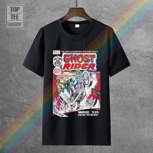 Gildan Ghost Rider Comic Book Cover Print Mens Graphic T Shirt