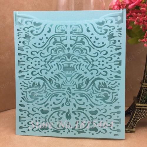 50pcs Hot Sale Laser Cut Lace Paper Card Wedding Invitation/Birthday Invitation Cards/Greeting Cards Supplies Free Shipping