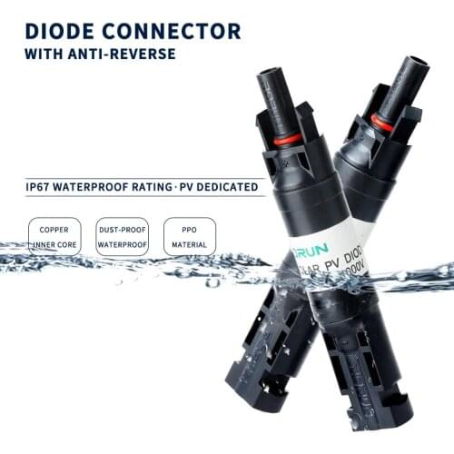 IP67 DC Solar Photovoltaic Diode Connector 1000V 10A 15A 20A Diode Solar Plug Connectors for Solar PV System