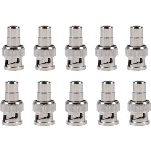 2 Pcs Type Male Plug Connector Socket to RF Coax TV Aerial Female RF Adapters BNC to RCA Connector Dropship