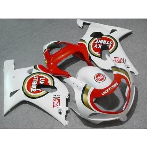 Custom Fairing kit for SUZUKI GSXR600 750 K1 01 02 03 GSXR 600 GSXR 750 2001 2002 2003 ABS white red Fairings set+7gifts SK20