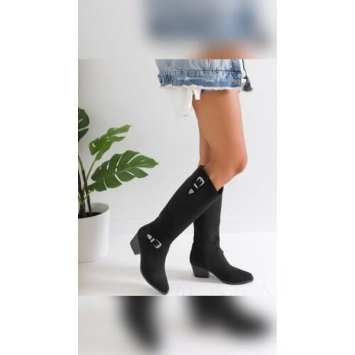 Limoya Joyce Tan Kroko Patterned Buckled Western Boots 'Turkish' Quality 2021 Fashion Design Season Comfort Fast Shipping