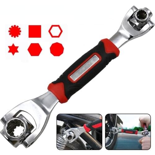 Multifunctional 8-in-1 360-degree Rotating Universal Socket Wrench Universal Torque Wrench Tools Set Professional Hand Tools