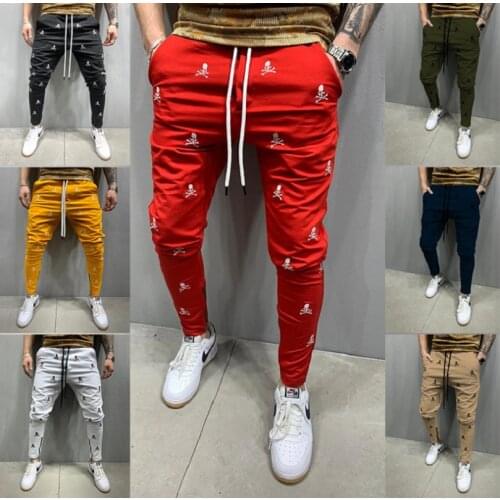 Mens European And American Trend Hong Kong Style Autumn All-Match Fitness Sports Running Loose Tide Brand Casual Trousers M-3XL