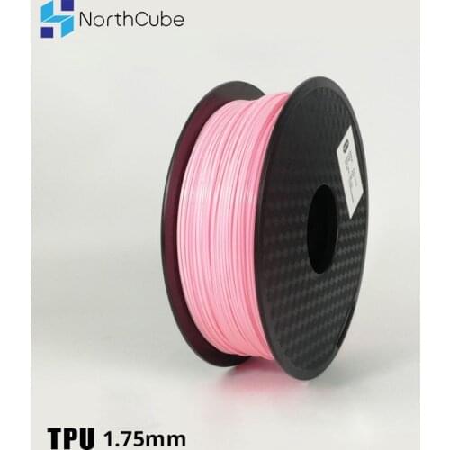 3D Printing Filament TPU Flexible Filament TPU Flex Plastic for 3D Printer 1.75mm 0.8KG 3D Printing Materials Pink