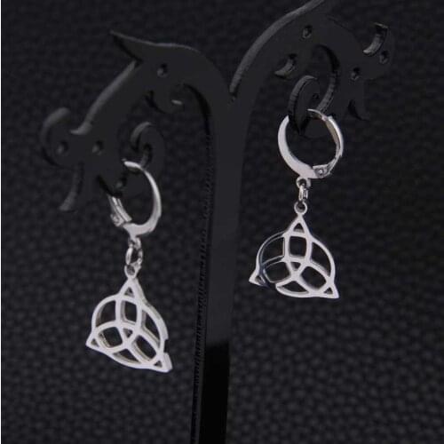 2018 new stainless steel Celtic knot Earrings for women 2pcs/set