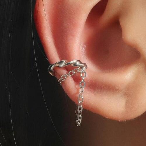 Woven Twist Ear Earrings Without Holes Tassel Earrings For Women Earing Jewelry Fake Earring Single Ear Bone Clip Earings JL137