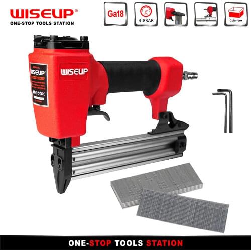 WISEUP Pneumatic Nail Gun Air Brad Nailer Construction Furniture Upholstery Stapler For Ga18 F30/Ga20 1013J Nail Pneumatic Tools