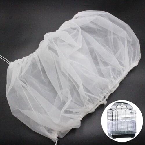 Dust Cover For Pet Birdcage Adjustable Shell Skirt Traps Cage Basket Mesh For Bird Cages
