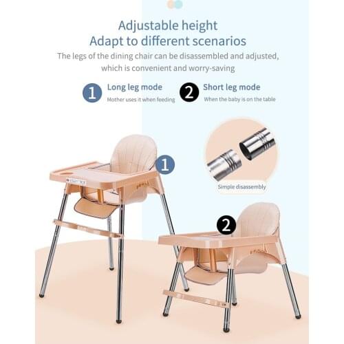 Adjustable Baby High Chair Authentic Portable Chair for Feeding Baby High Chair Multifunctional Baby Dining Chair Easy To Clean