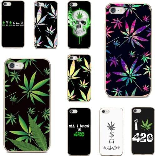 Silicone Case For Xiaomi poco X3 nfc F2 Pro M3 Mi 5X 6X Max Mix 1 2 2S 3 Mi5 Mi6 Mi3 Mi4 Weed-Leaf-Pot-Kush-420