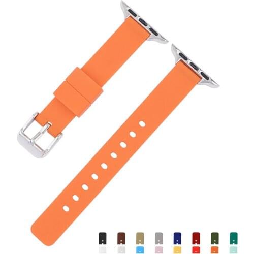 BEAFIRY Watchband for Apple Watch Band 40mm 44mm 38mm 42mm Silicone Rubber Strap for iwatch 6 5 4 3 2 1 for Women Brown Black