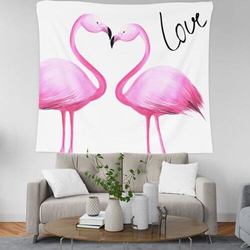 Nordic Flamingo Tapestry Bird Wall hanging Tapestries Home Decor Beach Towel Yoga Mat Picnic Blanket Table Cloth Girls Gift