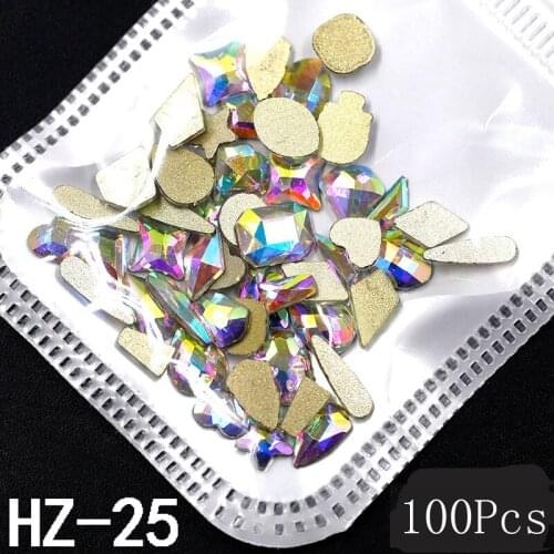 Swarovsky Hot Sale Nail Art Rhinestones 100 Shapes Flatback Crystals Nail Rhinestones For Decorations Design