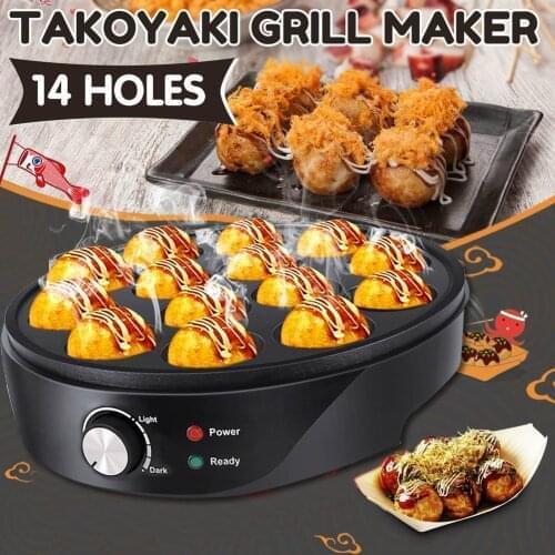 Takoyaki Maker Easy and Simple Operation Electric Takoyaki Octopus Ball Pan 18 Slots