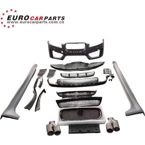 High quality XFR-S style bodykit for jag XFR-S front bumper with grille rear bumper side skirts and muffler tips