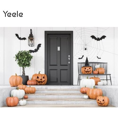 Yeele Halloween Backdrop White House Bets Pumpkin Portrait Background Photocall Photography For Baby Photo Studio Photographic