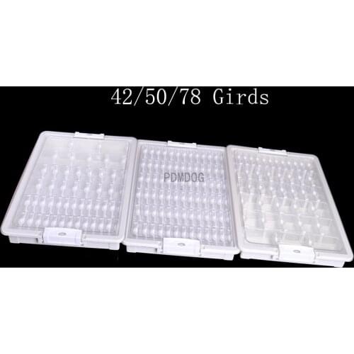 32/40/50/60/78 Slot Plastic Storage Box Diamond Painting Kits Nail Art Rhinestone Tools Beads Storage Box Case Organizer Holder