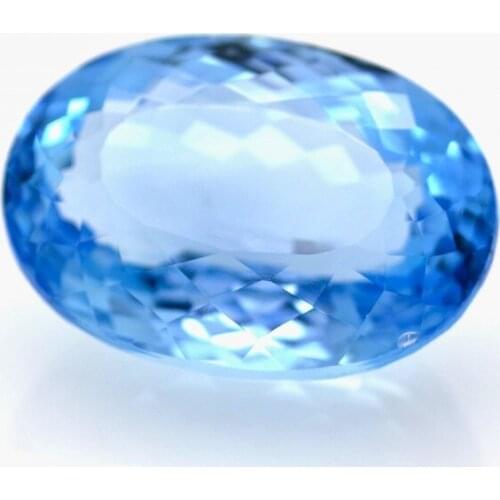 34,34 ct Swiss Blue Topaz Oval Cut