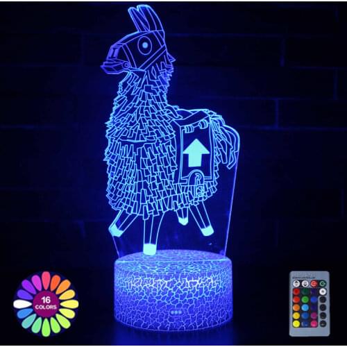 LED 3D Night Lights Game Figure For Kids Gift Touch/Remote Control 7 Color Changing Desk Lamp Bedroom Decoration