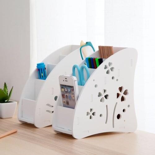 4 Layers White Hollow Out Storage Rack Remote Control Home Desk Storage Organiser Shelf Table Sundries Holder Home Decoration