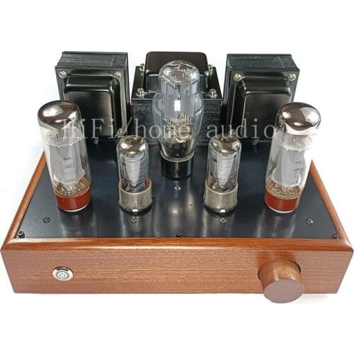 6J8P push EL34 6P3P 6L6 KT66 single-ended tube power amplifier, solid wood case. The sound quality is refreshing and natural