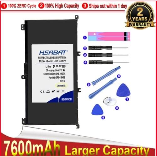 HSABAT 0 Cycle 357F9 Battery for Dell Inspiron 15- 7000 7559 7557 7566 7567 5576 INS15PD-1548B INS15PD-1748B INS15PD-1848B