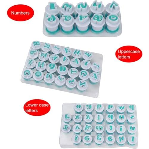 Alphabet Letter Number Fondant Cake Biscuit Baking Mould Cookie Cutters w/ Stamp