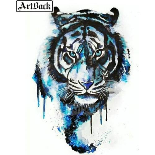New sale 5d diy diamond painting tiger lion animal 100% resin full square drill 3d mosaic home decoration ARB106