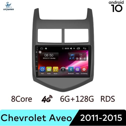 ANTWINS Android 10 Car Radio Stereo Multimedia Player with Touch Screen Bluetooth Apple Play for Cherrolet Aveo 2011-2015