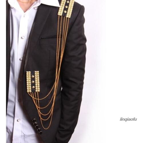 British Academy cool punk suit wild epaulets