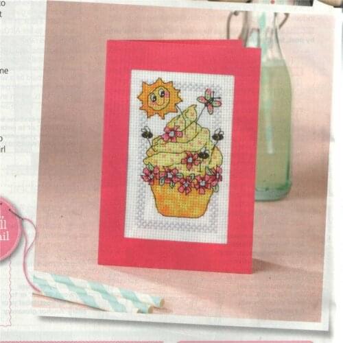 CD398 Cross Stitch Kit Package Greeting Cards Needlework Counted Cross-Stitching Kits Christmas Mothers Fathers Day Birthday