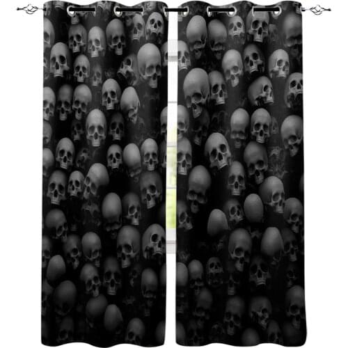 Skull Head Griskandravis Farm Printed Window Curtains Living Room Bedroom Curtains Polyester Cloth Home Decor