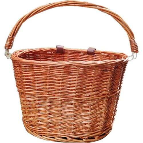 Kids Front Handlebar Bike Basket Handwoven Bike Basket Weatherproof Bicycle Basket Suitable For Boys Girls Bikes