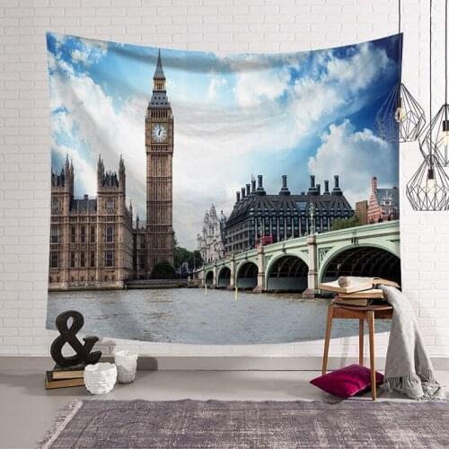 Tapestry Pyramid Castle Architecture European Style Decoration Wall Tapestry Boho Decor Wall Hanging Dorm Decor Wall