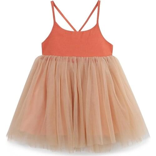 Korean Kids Girl Dress Toddler Princess Baby Girl Summer Mesh Clothings Birthday Party Clothes