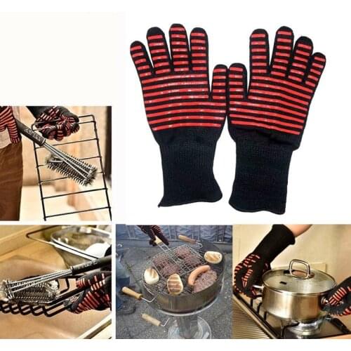 1/piece Kitchen Cooking Pro Microwave Oven Rubber Heat Insulated Non Slip Glove Thickening High Temperature Durable Glove