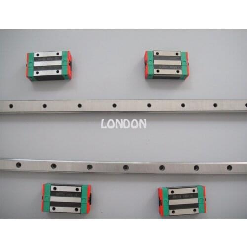 2pcs Taiwan hiwin linear rail HGR25- 600mm with 4pcs HGH25CA carriage
