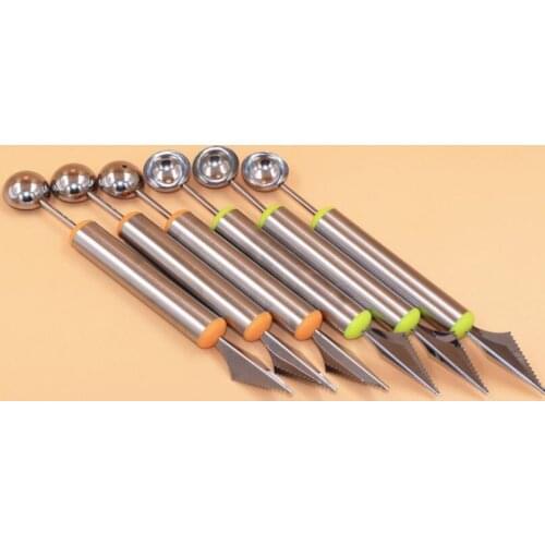 Stainless Steel Melon Baller Spoon Pineapple Watermelon DIY Assorted Cold Dishes For Kitchen Tools LX4772
