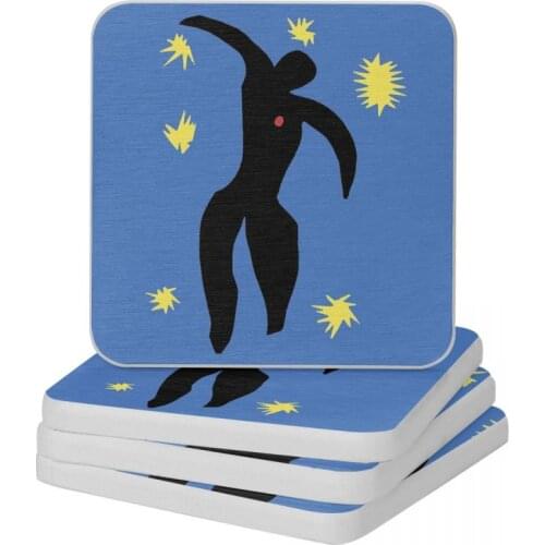 Henri Matisse Icarus Icare From Jazz Collection Natural Diatomite Square Round Shape Coaster Non-slip Cup Bonsai Mat Soap Pad