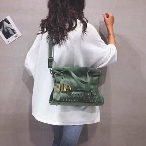 2021 New High Quality Leather Messenger Bag trend Handbag Tote Vintage Crossbody Bag Clutch Purse Womens Shoulder Bag