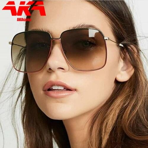 AKAgafas Oversized Sunglasses Women 2021 New Retro Glasses Women/Men Luxury Brand Eyeglasses Women Luxury Oculos De Sol Feminino