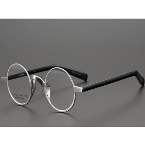 Small Size Pure Titanium Eyeglasses Retro Women Round Eyewear Frame Blue Light Blocking Prescription Myopia Optical Glasses Men