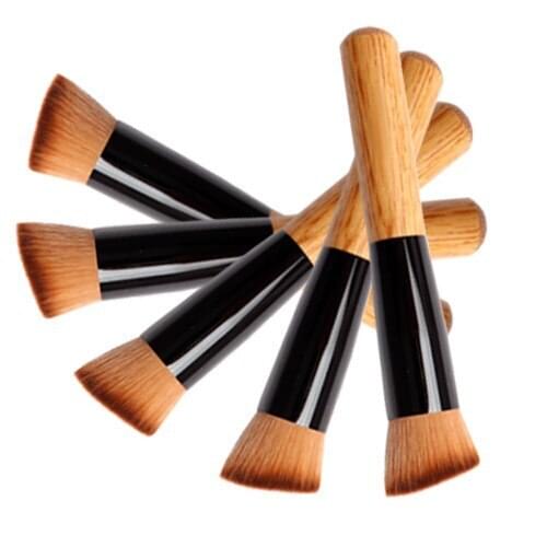 Wholesale New Professional Face Care Makeup Brush Powder Blusher Cosmetics Foundation Brush Wooden Handle 100pcs free shipping